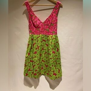 Nanette Lepore Cotton and Silk Pink and Green floral dress, 10